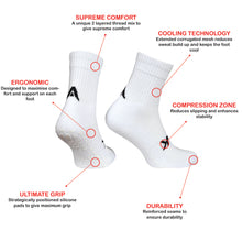 Load image into Gallery viewer, ATAK GRIPZLITE PRO SOCKS WHITE