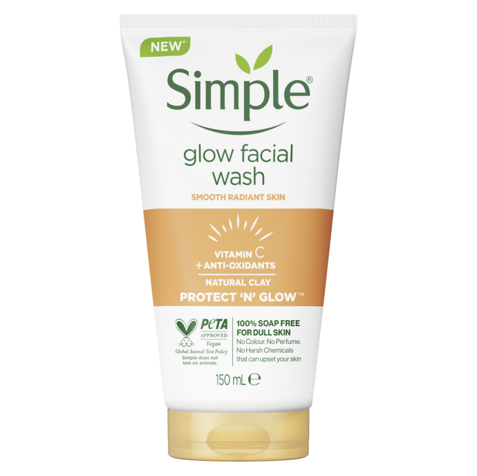 SIMPLE GLOW CLAY POLSH FACE WSH 6X150ML