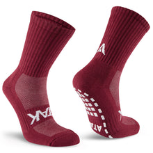 Load image into Gallery viewer, ATAK SHOX Mid-Leg Grip Socks Maroon - RRP £10
