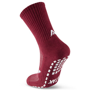 ATAK SHOX Mid-Leg Grip Socks Maroon - RRP £10