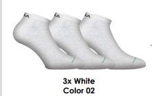 Load image into Gallery viewer, GSA 365 Low Cut Sock Organic Plus 3-Pack Mens White/Grey/Black
