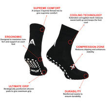 Load image into Gallery viewer, ATAK GRIPZLITE PRO SOCKS BLACK
