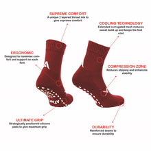 Load image into Gallery viewer, ATAK GRIPZLITE PRO SOCKS MAROON
