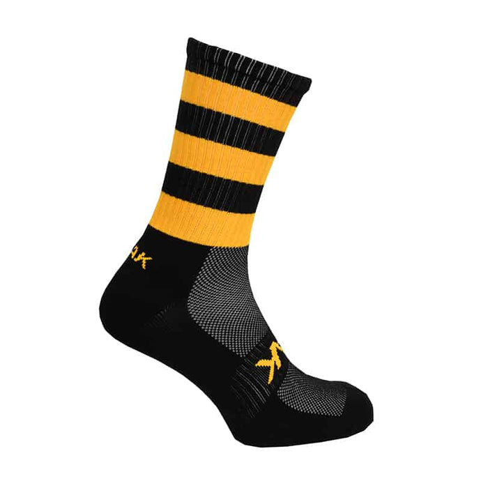 ATAK SHOX MID-LEG SPORTS SOCK BLACK/AMBER - RRP £8
