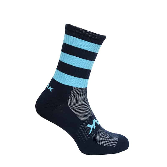 ATAK SHOX MID-LEG SPORTS SOCK NAVY/SKY - RRP £8