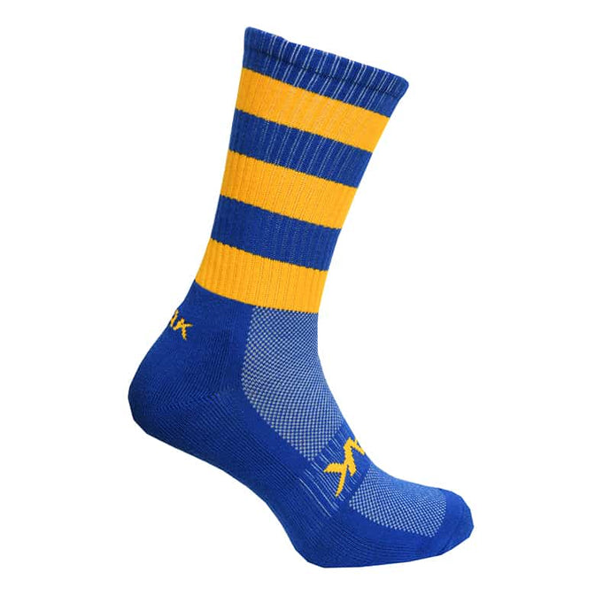 ATAK SHOX MID-LEG SPORTS SOCK ROYAL/GOLD - RRP £8