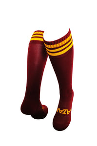 ATAK 3 Bar Sports Socks Maroon/Gold