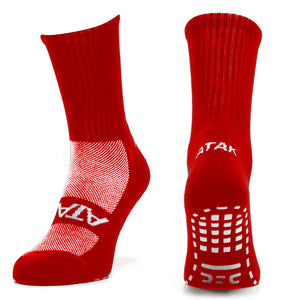 ATAK SHOX Mid-Leg Grip Socks Red - RRP £10