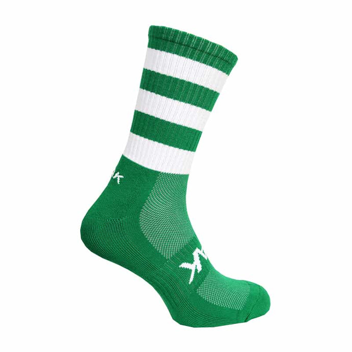 ATAK SHOX MID-LEG SPORTS SOCK GREEN/WHITE - RRP £8