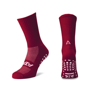 ATAK SHOX Mid-Leg Grip Socks Maroon - RRP £10